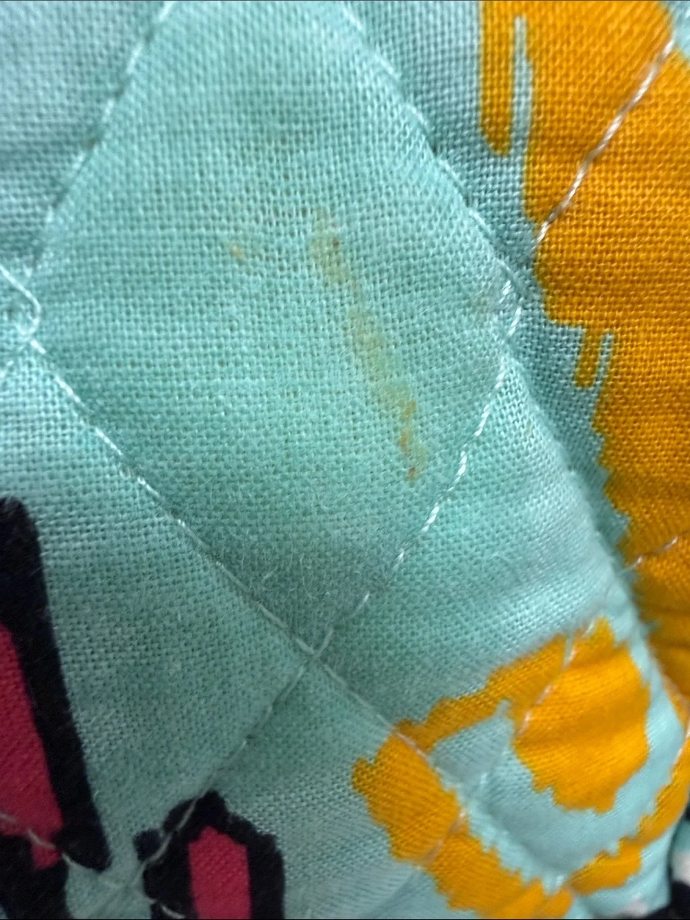 Vera Bradley Pueblo Vera Quilted Turquoise Patterned Tote Bag - Picture 9 of 11